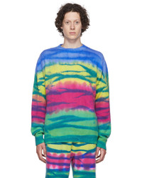 Maglione girocollo effetto tie-dye multicolore di The Elder Statesman
