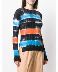 Maglione girocollo effetto tie-dye nero di Victoria Victoria Beckham