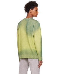 Maglione girocollo effetto tie-dye verde menta di A-Cold-Wall*