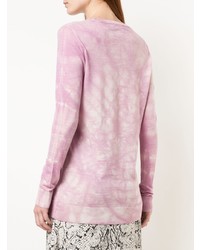 Maglione girocollo effetto tie-dye viola chiaro di Stella McCartney