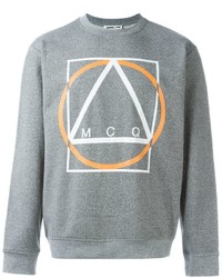 Maglione girocollo geometrico grigio di McQ by Alexander McQueen