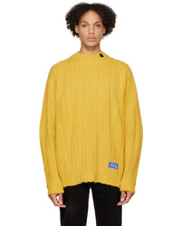 Maglione girocollo giallo di Ader Error