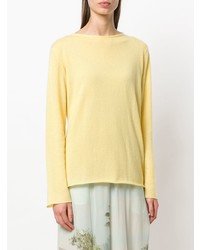 Maglione girocollo giallo di Liska