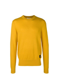 Maglione girocollo giallo di Calvin Klein