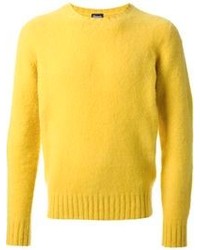 Maglione girocollo giallo di Drumohr
