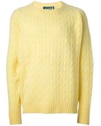 Maglione girocollo giallo di Drumohr