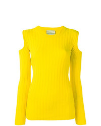Maglione girocollo giallo di Erika Cavallini