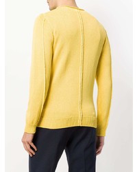 Maglione girocollo giallo di Dondup