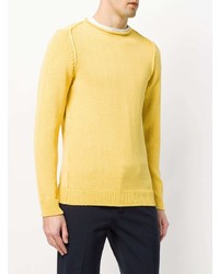 Maglione girocollo giallo di Dondup