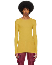 Maglione girocollo giallo di Rick Owens