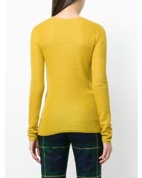 Maglione girocollo giallo di Holland & Holland