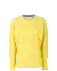 Maglione girocollo giallo di Victoria Victoria Beckham