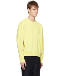 Maglione girocollo giallo di Solid Homme