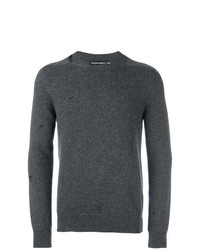Maglione girocollo grigio scuro di Alexander McQueen