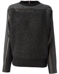 Maglione girocollo grigio scuro di Cédric Charlier