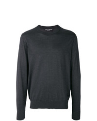 Maglione girocollo grigio scuro di Dolce & Gabbana