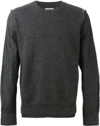 Maglione girocollo grigio scuro di DSQUARED2