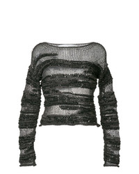 Maglione girocollo grigio scuro di Isabel Benenato