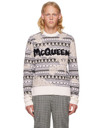 Maglione girocollo grigio di Alexander McQueen