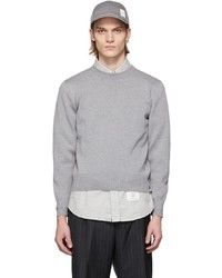 Maglione girocollo grigio di Thom Browne