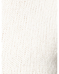 Maglione girocollo in mohair bianco di Balmain