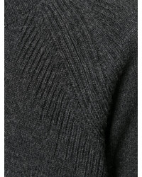 Maglione girocollo lavorato a maglia grigio scuro di Lanvin