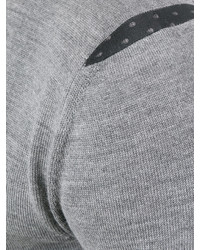Maglione girocollo lavorato a maglia grigio di Alexander McQueen