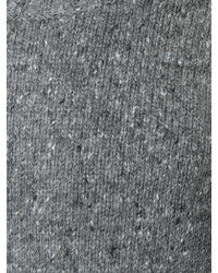 Maglione girocollo lavorato a maglia grigio di Burberry