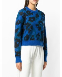 Maglione girocollo leopardato blu di Rag & Bone