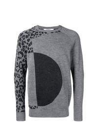 Maglione girocollo leopardato grigio di Chalayan