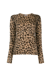 Maglione girocollo leopardato marrone chiaro di P.A.R.O.S.H.