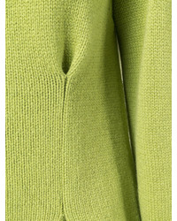 Maglione girocollo lime di Alexander McQueen
