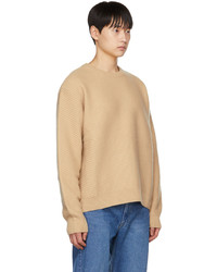 Maglione girocollo marrone chiaro di Wooyoungmi