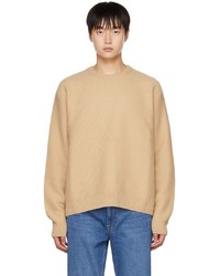 Maglione girocollo marrone chiaro di Wooyoungmi
