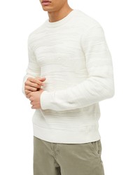 Maglione girocollo mimetico bianco