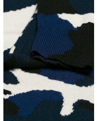 Maglione girocollo mimetico blu scuro di Valentino