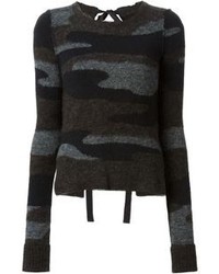 Maglione girocollo mimetico grigio scuro di Etoile Isabel Marant