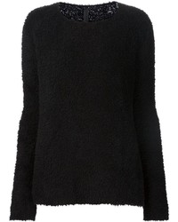 Maglione girocollo morbido nero di Gareth Pugh