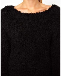Maglione girocollo morbido nero di Asos