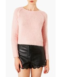 Maglione girocollo morbido rosa