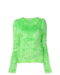 Maglione girocollo morbido verde di Balenciaga