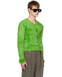 Maglione girocollo morbido verde di Acne Studios