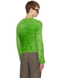 Maglione girocollo morbido verde di Acne Studios