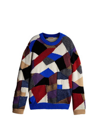 Maglione girocollo multicolore di Burberry