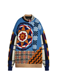 Maglione girocollo multicolore di Burberry