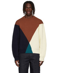 Maglione girocollo multicolore di Jil Sander
