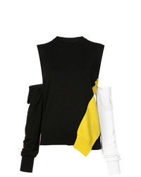 Maglione girocollo nero e bianco di Calvin Klein