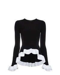Maglione girocollo nero e bianco di Esteban Cortazar