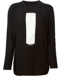 Maglione girocollo nero e bianco di Maison Martin Margiela