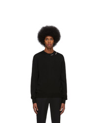 Maglione girocollo nero di Alexander McQueen